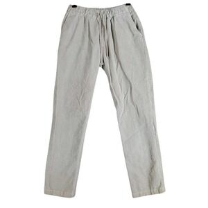 SKU California Corduroy Pants Mens S 25-30 x30 Tapered Beige Pullon Drawstring